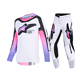 Alpinestars Youth Motocross Gear 2026 Supertech Vista - White / Purple / Black