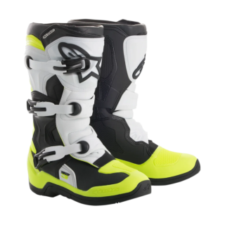 Alpinestars Youth Motocross Boots Tech 3S - Black / White / Yellow Fluo