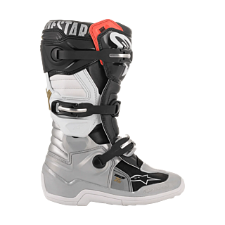 Alpinestars Youth Motocross Boots Tech 7S - Black / Zilver / White / Gold