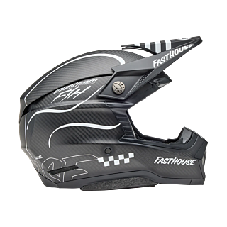 Bell Motocross Helmet Moto-10 Spherical Fasthouse Raven - Matte Black / White