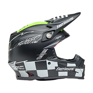 Bell Motocross Helmet Moto-9S Flex Fasthouse Smoke Bomb - Black / High-vis