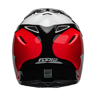 Bell Motocross Helmet Moto-9S Flex Hello Cousteau Stripes - White / Red