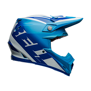 Bell Motocross Helmet Moto-9S Flex Rail - Blue / White