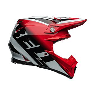 Bell Motocross Helmet Moto-9S Flex Rail - Red / White