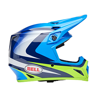 Bell Motocross Helmet MX-9 Jackal - Blue / HiViz Yellow