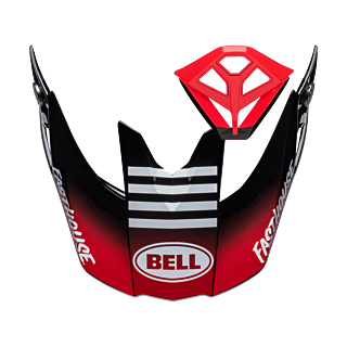 Bell Helmet Visor / Mouth Piece Kit Moto-10 Spherical Fasthouse Privateer - Black / Red