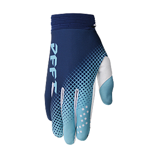 Deft Family Motocross Gloves CATALYST Checker - Blue