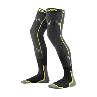 EVS Youth Motocross Socks Long Kneebrace Fusion - Black / Hi-Viz