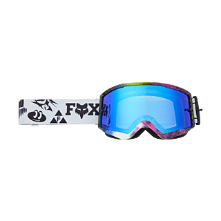 Fox Motocross Goggle Main II Image Cosmo - White / Black - Blue Spark