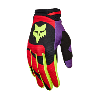Fox Motocross Gloves 180 Emotion - Fluo Red