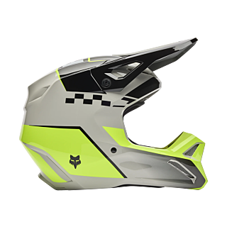 Fox Motocross Helmet V1 Collect - Grey / Yellow