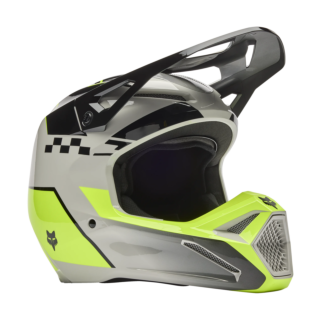 Fox Motocross Helmet V1 Collect - Grey / Yellow