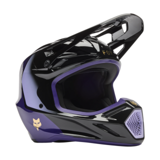 Fox Motocross Helmet V3 Drip - Black / Purple