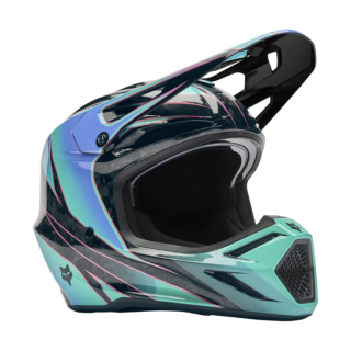 Fox Motocross Helmet V3 RS Canvas - Aqua
