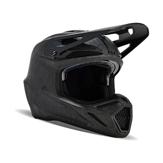 Fox Motocross Helmet V3 RS Carbon Solid - Matte Black