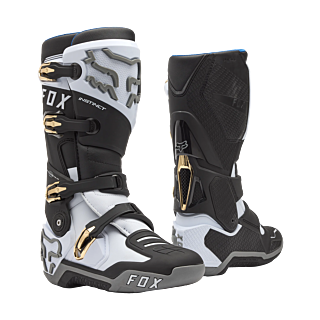 Fox Motocross Boots Instinct - White / Black / Grey