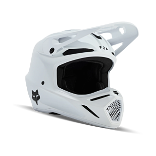 Fox Youth Motocross Helmet V3 Solid - Matte White