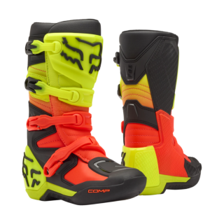 Fox Youth Motocross Boots Comp - Orange / Yellow
