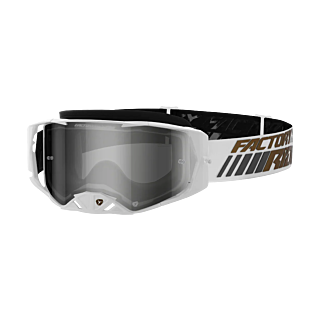 FXR Motocross Goggle Factory Ride LE - White / Bronze - Smoke / Silver