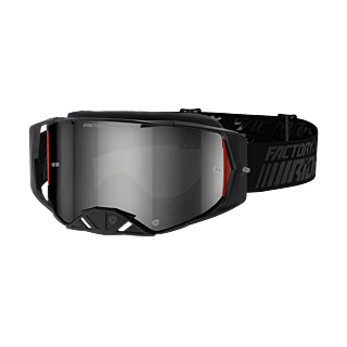 FXR Motocross Goggle Factory Ride - Obsidian - Smoke / Silver