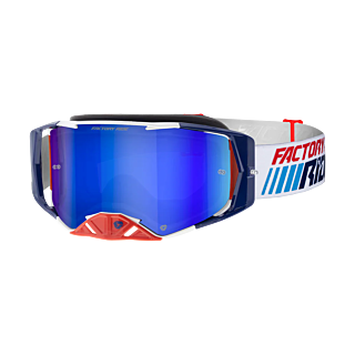 FXR Motocross Goggle Factory Ride - Patriot - Mirror Blue
