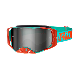 FXR Motocross Goggle Factory Ride - Pepper-Mint - Smoke / Silver