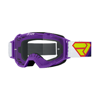 FXR Motocross Goggle Maverick Prime - Purple / White / Black - Clear