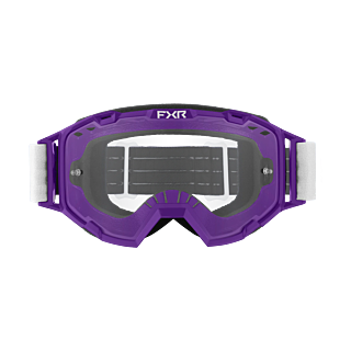 FXR Motocross Goggle Maverick Prime - Purple / White / Black - Clear