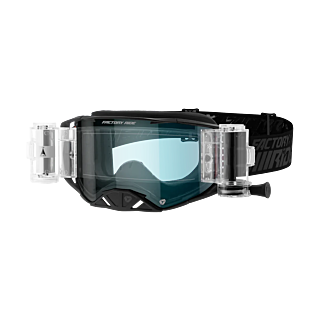FXR Motocross Goggle Roll-Off Factory Ride - Obsidian - Clear