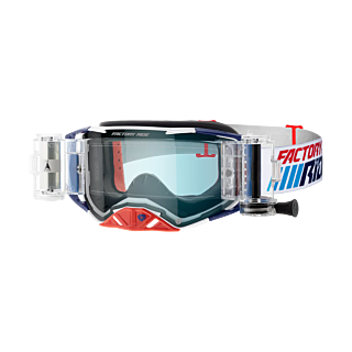 FXR Motocross Goggle Roll-Off Factory Ride - Patriot - Clear