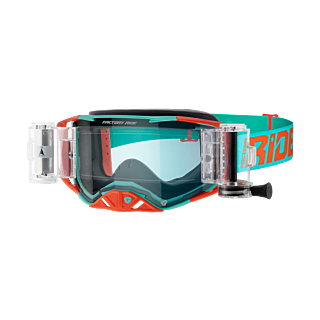 FXR Motocross Goggle Roll-Off Factory Ride - Pepper-Mint - Clear
