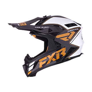 FXR Motocross Helmet Helium Carbon - Gold / White