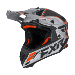 FXR Motocross Helmet Helium Carbon - Orange / Silver