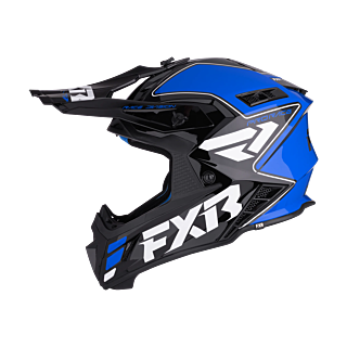 FXR Motocross Helmet Helium Race Div - Blue / White