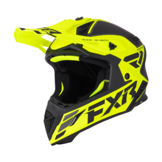 FXR Motocross Helmet Helium Race Div - HiVis / Grey