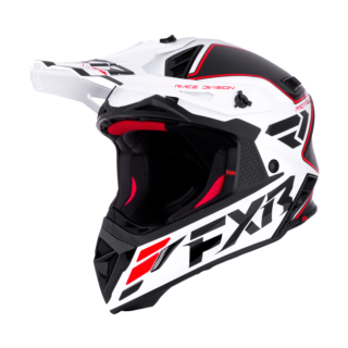 FXR Motocross Helmet Helium Race Div - Red / White