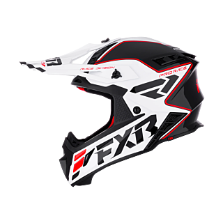 FXR Motocross Helmet Helium Race Div - Red / White