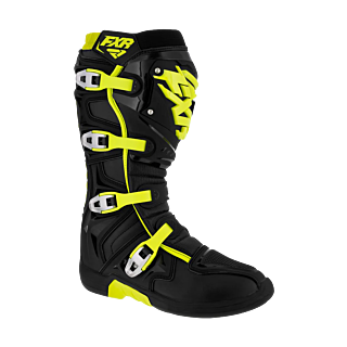 FXR Motocross Boots Factory Ride - Black / High-vis