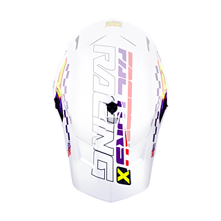 FXR Helmet Visor Clutch Race Div - White / Purple / Red