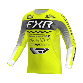 FXR Youth Motocross Gear 2026 Podium - HiVis / Black / Grey