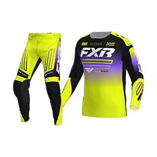 FXR Youth Motocross Gear 2026 Clutch Pro - HiVis / Black / Purple
