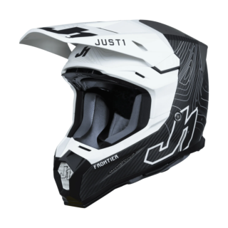 Just1 Motocross Helmet J22C Frontier - White / Black / Carbon