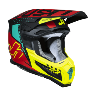 Just1 Motocross Helmet J22F Falcon - Red / Fluo Yellow / Black