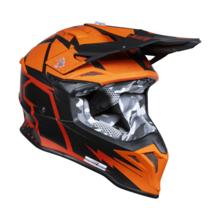 Just1 Motocross Helmet J39 Poseidon - Orange / Black / Red