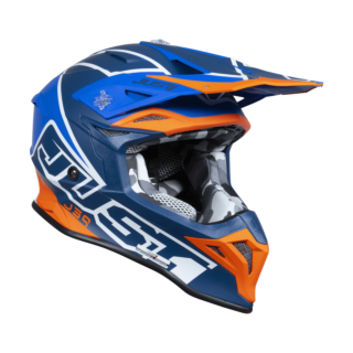 Just1 Motocross Helmet J39 Thruster - Blue / Orange / White