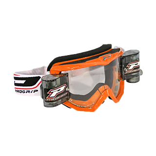 Progrip Motocross Goggle Roll-Off 3201 TR Atzaki - Orange - Clear