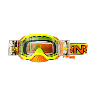RNR Motocross Goggle Roll-Off Platinum WVS - Yellow - Clear