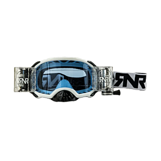 RNR Motocross Goggle Roll-Off Platinum WVS - White - Smoke