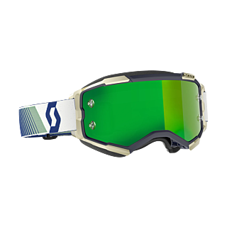 Scott Motocross Goggle Fury - Blue / Green - Mirror Green