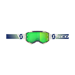 Scott Motocross Goggle Fury - Blue / Green - Mirror Green